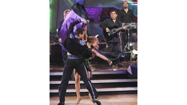 The Gipsy Kings perform as pros Tony, Cheryl, Dmitry and Kym accompanied them on the dance floor in a Paso Doble on 'Dancing With the Stars: The Results Show,' Tuesday May 11, 2010.