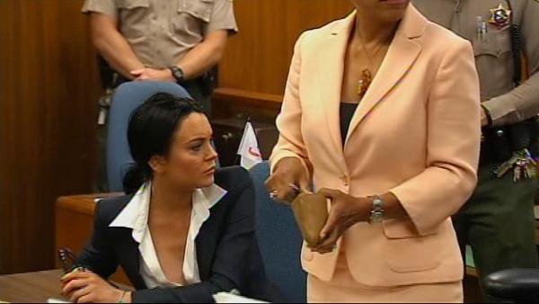 Actress Lindsay Lohan appears in a Beverly Hills court on Monday, May 24, 2010.