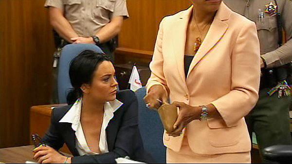 Actress Lindsay Lohan appears in a Beverly Hills court on Monday, May 24, 2010.