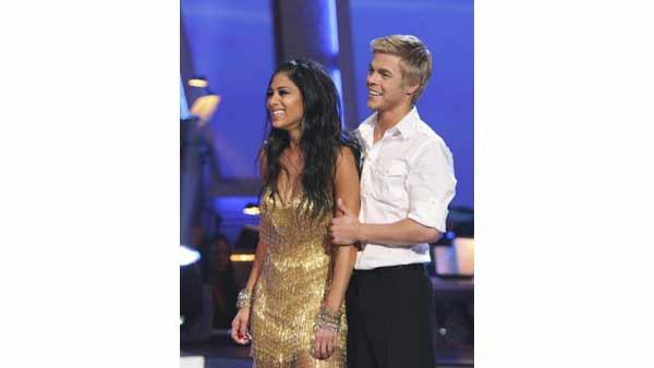 Nicole Scherzinger and Derek Hough on 'Dancing With the Stars: Results Show' on Tuesday, May 25. Evan Lysacek placed second and Scherzinger was deemed the winner of season ten.