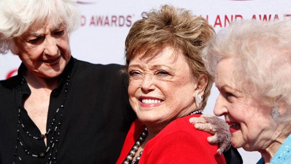 Actresses Beatrice Arthur, left, Rue McClanahan, center, and Betty White arrive at the TV Land Awards on Sunday June 8, 2008 in Santa Monica, Calif.