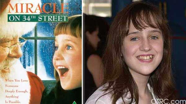 Mara Wilson's film debut was in the 1993 hit 'Mrs. Doubtfire' at the young age of 6.  She also starred in the 1994 remake of 'Miracle on 34th Street'. Wilson, now 22, is a recent graduate of New York University's Tisch School of the Arts.