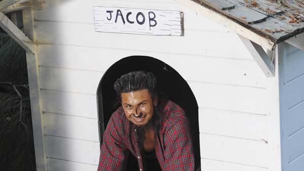 Paul Delvecchio ('DJ Pauly D') from MTV reality show 'Jersey Shore' reenact a scenes from 'Twilight' in a special comedy segment for the primetime special 'Jimmy Kimmel Live's Twilight Saga: Total Eclipse of the Heart'