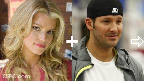 Jessica Simpson and Dallas Cowboys' Tony Romo were an item, and the quarterback's fans notoriously blamed Simpson for distracting him during a playoff loss.