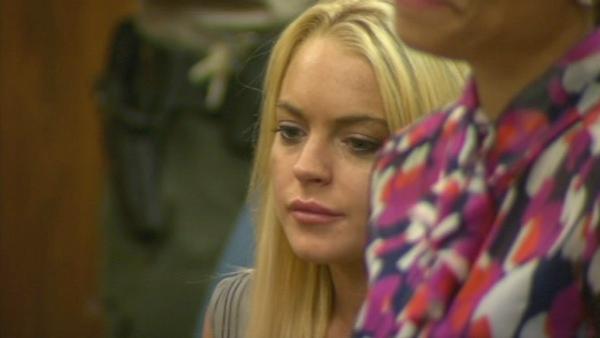 Lindsay Lohan is seen in court on Tuesday, July 20, 2010. The actress was taken into custody to begin serving her jail sentence for a probation violation.