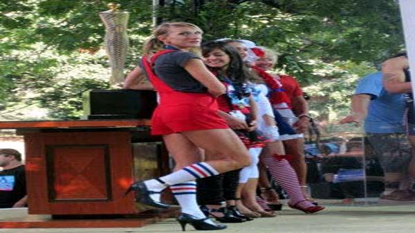 The finalists for the best dressed contest at the 2010 High Heel-a-thon.