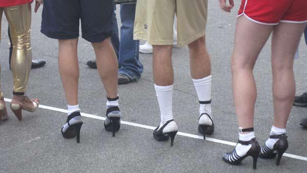 Men in heels was not an uncommon sight at the High Heel-a-thon in Central Park.
