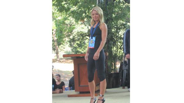 Kelly Ripa on stage after the High Heel-a-thon.