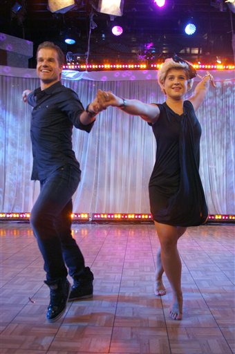 Kelly Osbourne, right, and her dancing partner...