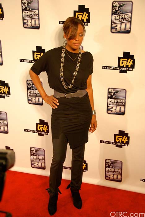 Actress Aisha Tyler is seen at Comic-Con in San...