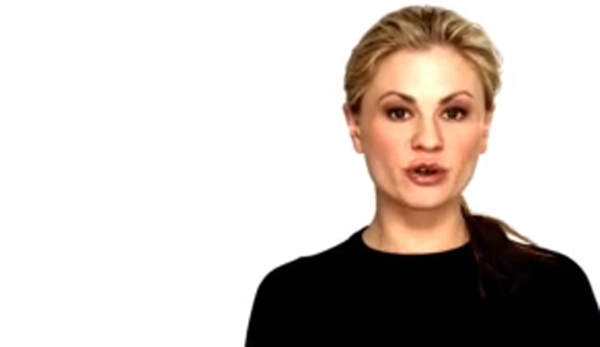 Anna Paquin speaks on behalf of the Give a Damn...