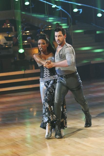Brandy and Maksim Chmerkovskiy perform on...