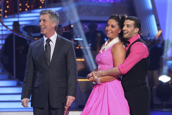 Bristol Palin and Mark Ballas await their score...