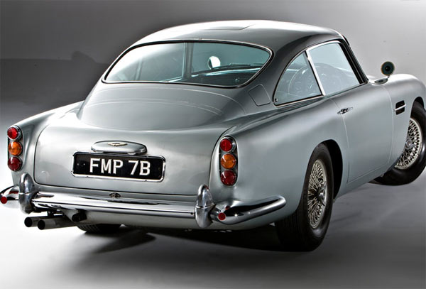 The silver 1964 Aston Martin DB5 car used by...