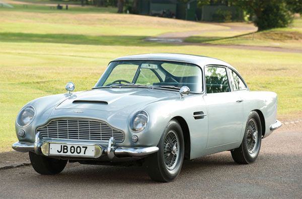 The silver 1964 Aston Martin DB5 car used by...