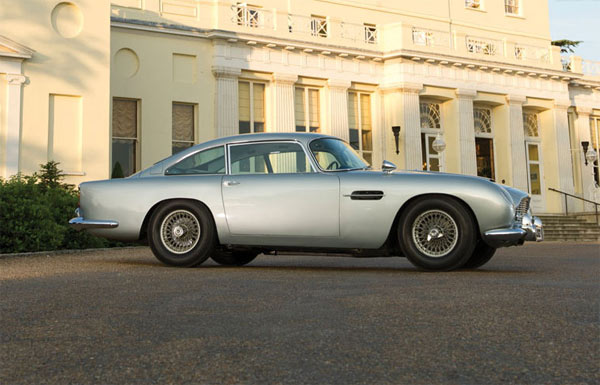 The silver 1964 Aston Martin DB5 car used by...