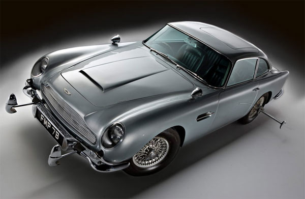 The silver 1964 Aston Martin DB5 car used by...