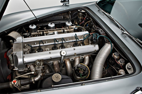 The silver 1964 Aston Martin DB5 car used by...