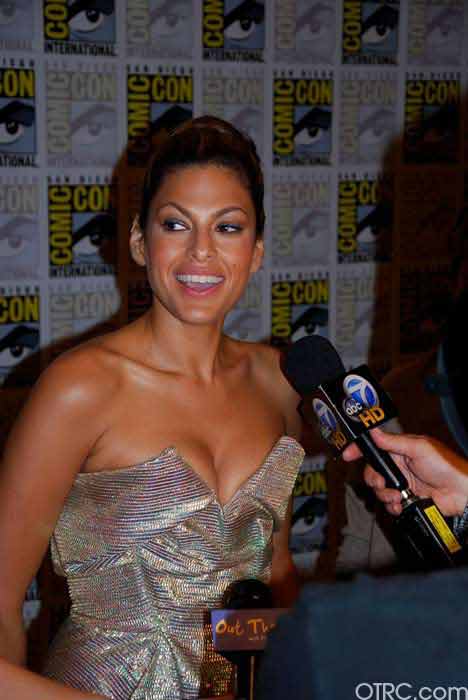 Actress Eva Mendes is seen at Comic-Con in San...