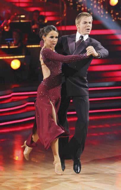 Jennifer Grey and Derek Hough perform a tango on...