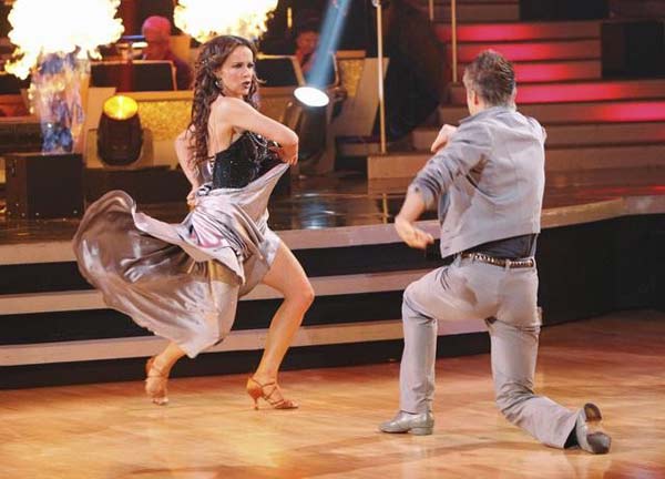 Jennifer Grey and Derek Hough perform on...
