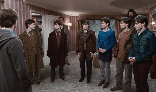 Harry Potter (Daniel Radcliffe) and his clones...