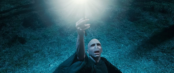 Lord Voldemort (Ralph Fiennes) appears in a...
