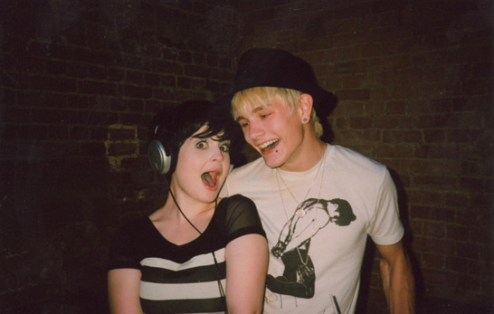 Kelly Osbourne and her fiance Luke Worrall...