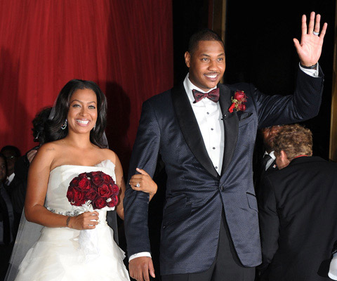 Denver Nugget, Carmelo Anthony and MTV host Lala...