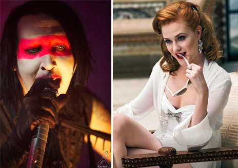 Marilyn Manson and actress Evan Rachel Wood...