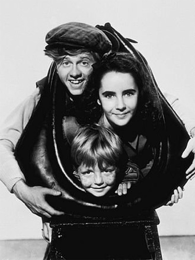 Mickey Rooney and Elizabeth Taylor appear in a...