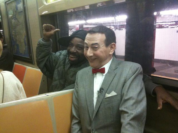 'Making new friends on the Subway!' Pee-wee...