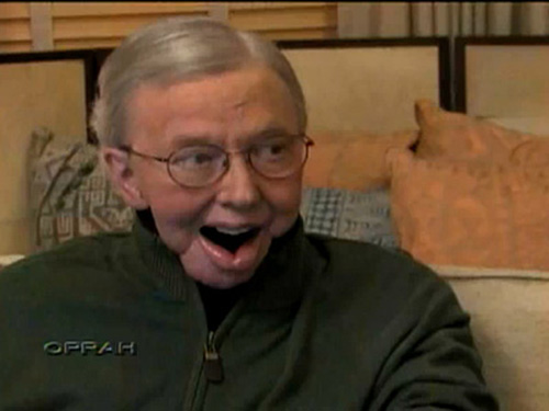 Roger Ebert appears in a still from his 'Oprah...