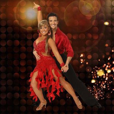 Season 8 winners Shawn Johnson and Mark Ballas...