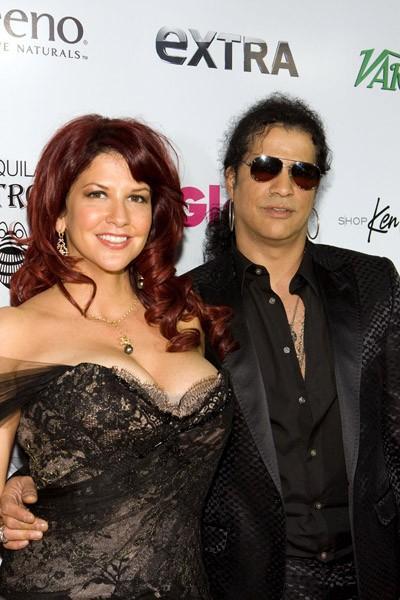 Former Guns n' Roses guitarist, Slash and wife,...