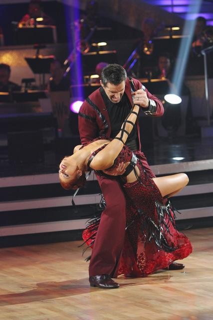 Kurt Warner and Anna Trebunskaya perform on 'Dancing With the Stars,' Monday, Oct. 25, 2010. The judges gave the couple 18 out of 30 for individual and 4 points for the dance marathon for a total of 22.