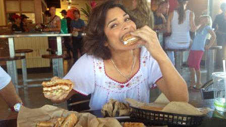Eye On L.A.s Tina Malave enjoys some gourmet waffle sandwiches at Bruxie.