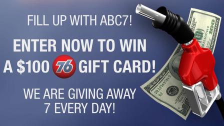 ABC7 wants to help fill up your tank! Enter our giveaway today for $100 gas cards on the ABC7 Facebook page.