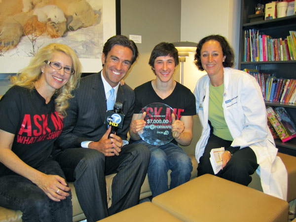 Founder Fred Scarf, his mom and Gina Kornfeind...