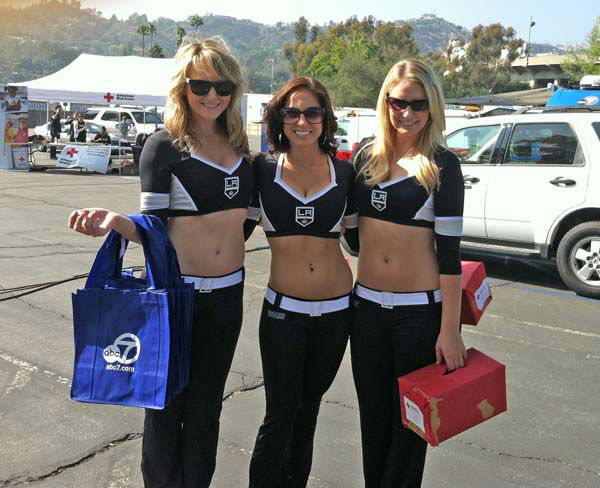 The L.A. Kings Ice Crew at ABC7's Sandy Relief...