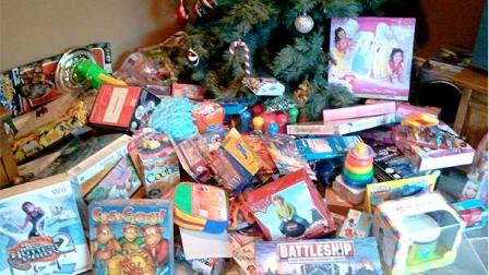 A young lady celebrating her birthday had more than 100 friends show up with toys for the Spark of love toy drive.