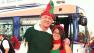 Donors helped ABC7s Garth Kemp (dressed as a giant elf) Stuff-A-Bus full of toys Friday at Mathis Brothers in Ontario.