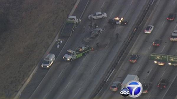 Wrong way accident on the southbound 5 Freeway