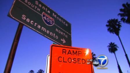 The northbound 405 between Getty Center Drive and Ventura Boulevard will be closed Friday and Saturday night.