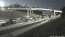 Construction crews work on taking apart the south side of the Mulholland Bridge after the 405 Freeway closed at midnight on July 16, 2011.