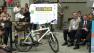 A sign encourages Southern California residents to ride their bikes during Carmageddon II.