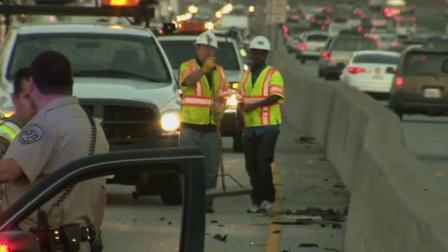 A multi-vehicle accident on the eastbound 91 Freeway in Bellflower left one person dead and shut down all lanes for hours on Thursday, Sept. 5, 2013.