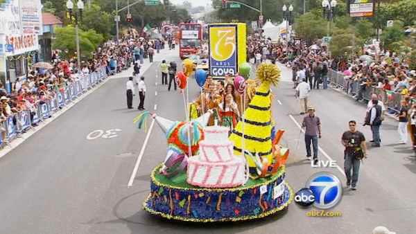 The Goya Foods float is featured during the 65th annual Mexican Independence Day Parade in East Los Angeles on Saturday, Sept. 10, 2011. Goya Foods is the largest Hispanic-owned food company in the country.