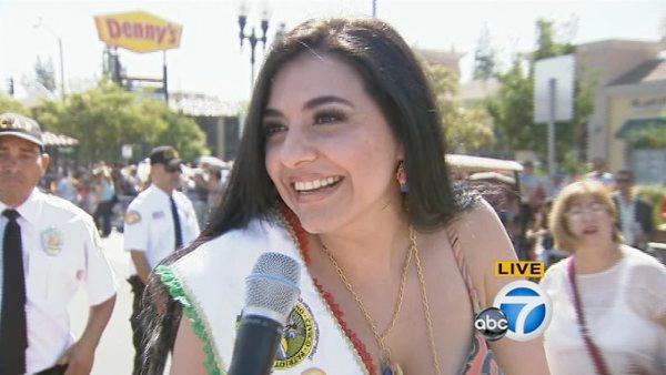 Mexican singer and actress Graciela Beltran served as the grand marshal of the event on Sunday, Sept. 9, 2012.