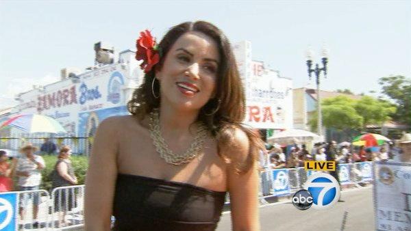 ABC7's own Alysha Del Valle rides through the Mexican Independence Day Parade on Sunday, Sept. 9, 2012.